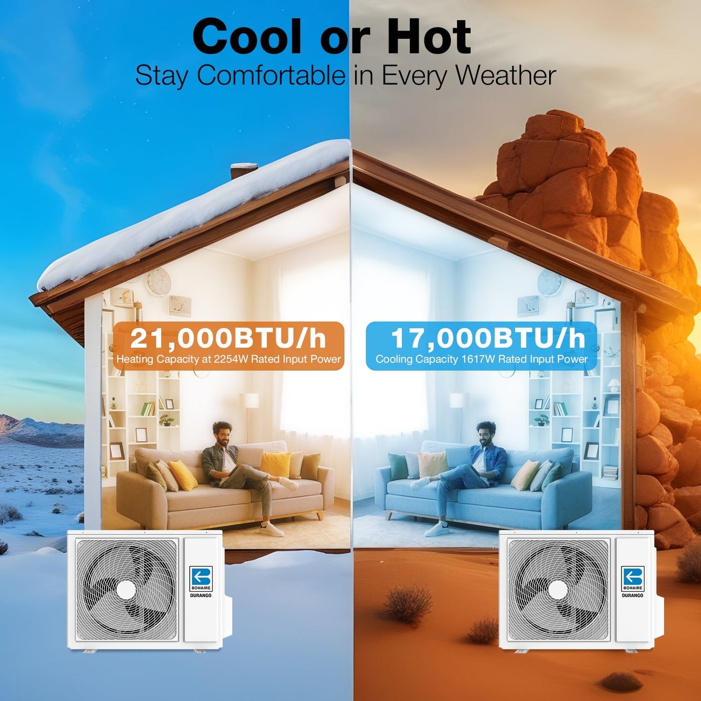 Bonaire Durango Ductless Split Air Conditioner 12000 BTU - CRC7000012O