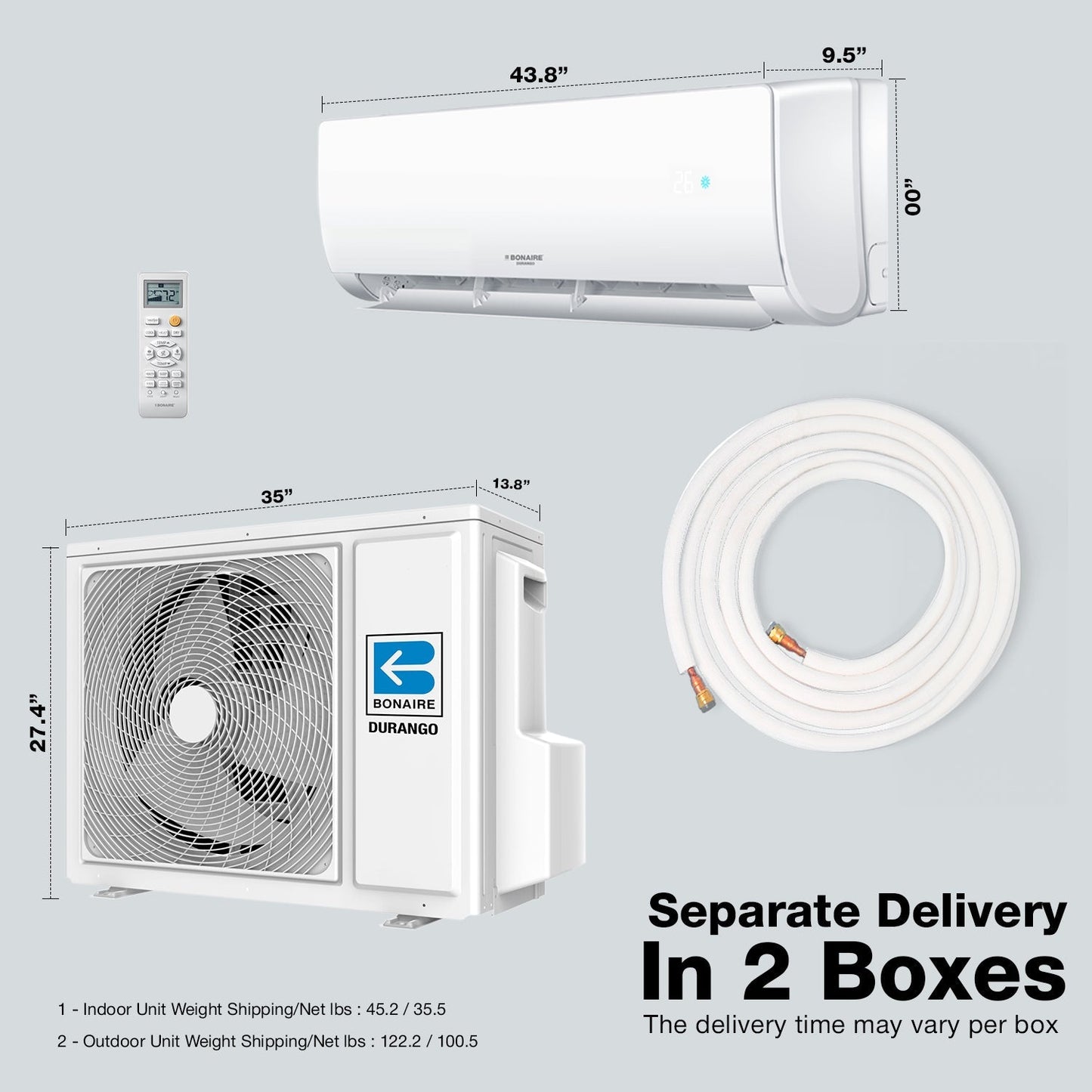 Bonaire Durango Ductless Split Air Conditioner 18000 BTU - CRC7000018O