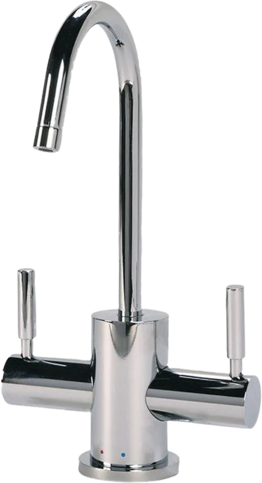 AquaNuTech Contemporary C-Spout Hot & Cold Water Filtration Faucet New - HC2400-CH