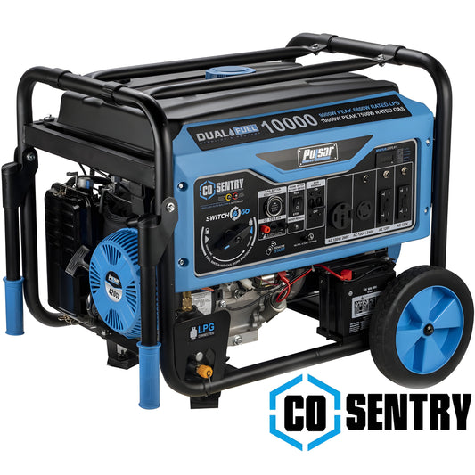 Pulsar PG10000BRCO Pulsar 10,000 Watt Dual Fuel Generator with Recoil, Remote, Push Button Start & CO Alert - PowerGen USA - PG10000BRCO