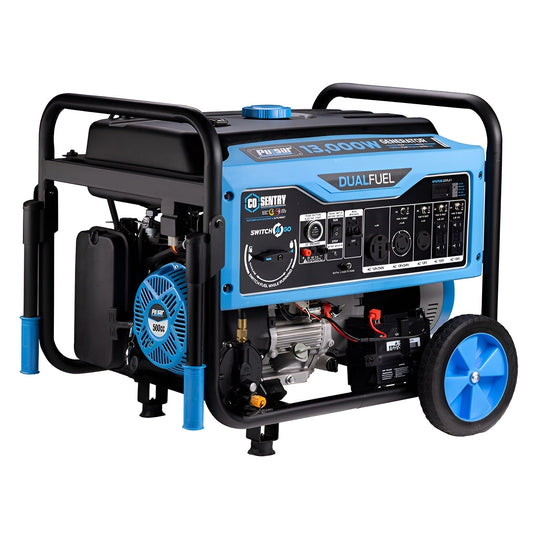 Pulsar PG13000BRCO 13,000-Watt Dual Fuel Generator with Recoil, Remote, & Push Button Start & CO Alert - PowerGen USA - PG13000BRCO
