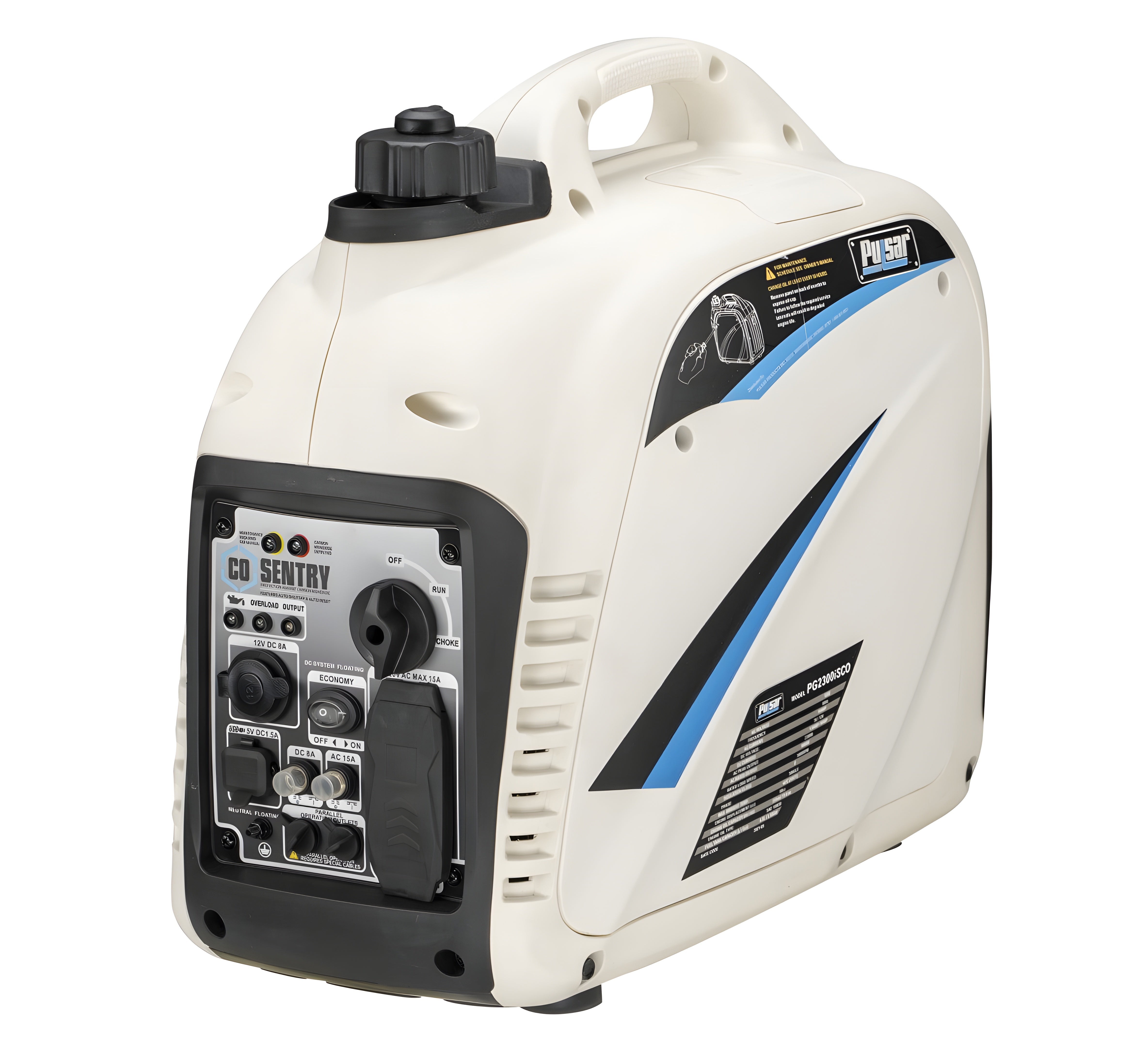 Pulsar PG2300ISCO 2,300-Watt Quiet Gasoline Powered Inverter Generator with CO Shutdown Sensor - PowerGen USA - PG2300ISCO