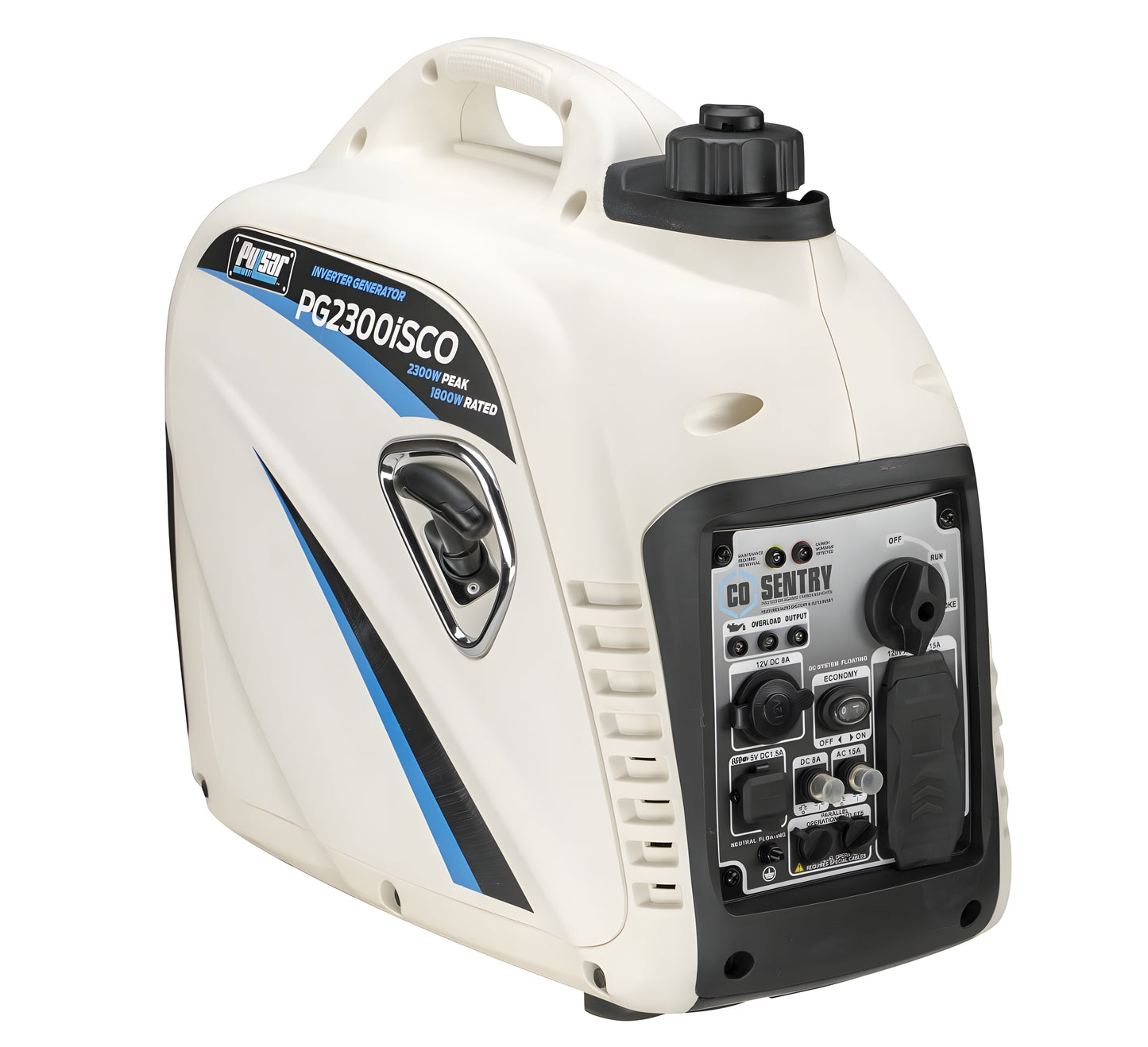 Pulsar PG2300ISCO 2,300-Watt Quiet Gasoline Powered Inverter Generator with CO Shutdown Sensor - PowerGen USA - PG2300ISCO