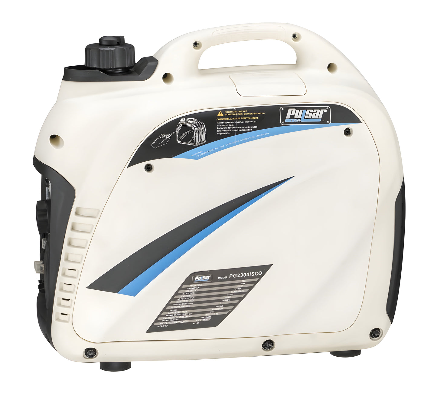 Pulsar PG2300ISCO 2,300-Watt Quiet Gasoline Powered Inverter Generator with CO Shutdown Sensor - PowerGen USA - PG2300ISCO