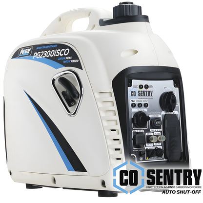 Pulsar PG2300ISCO 2,300-Watt Quiet Gasoline Powered Inverter Generator with CO Shutdown Sensor - PowerGen USA - PG2300ISCO