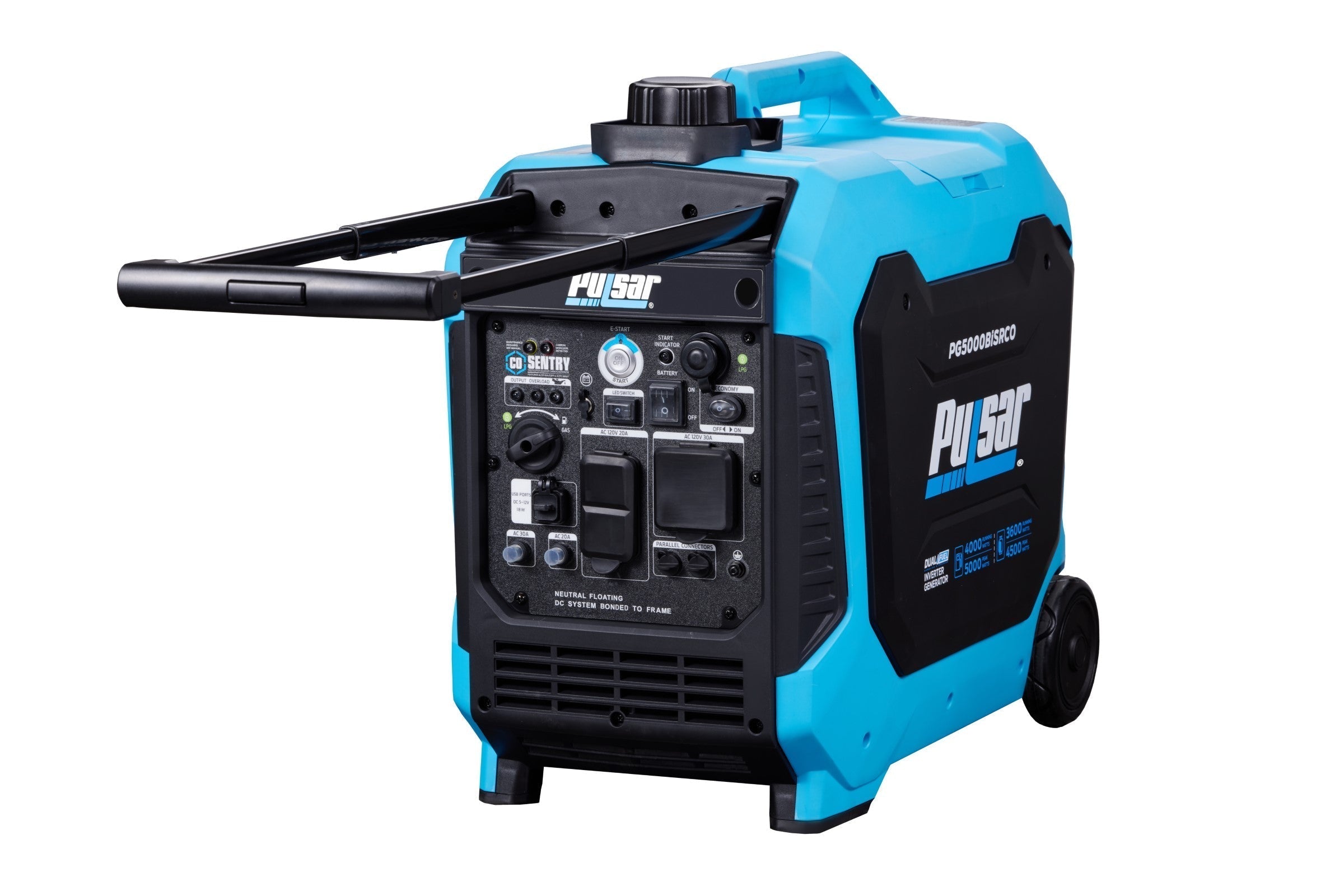 Pulsar PG5000BiSRCO 5000-Watt Dual Fuel Inverter Generator with Remote Start and CO Sentry - PowerGen USPG5000BiSRCOA 