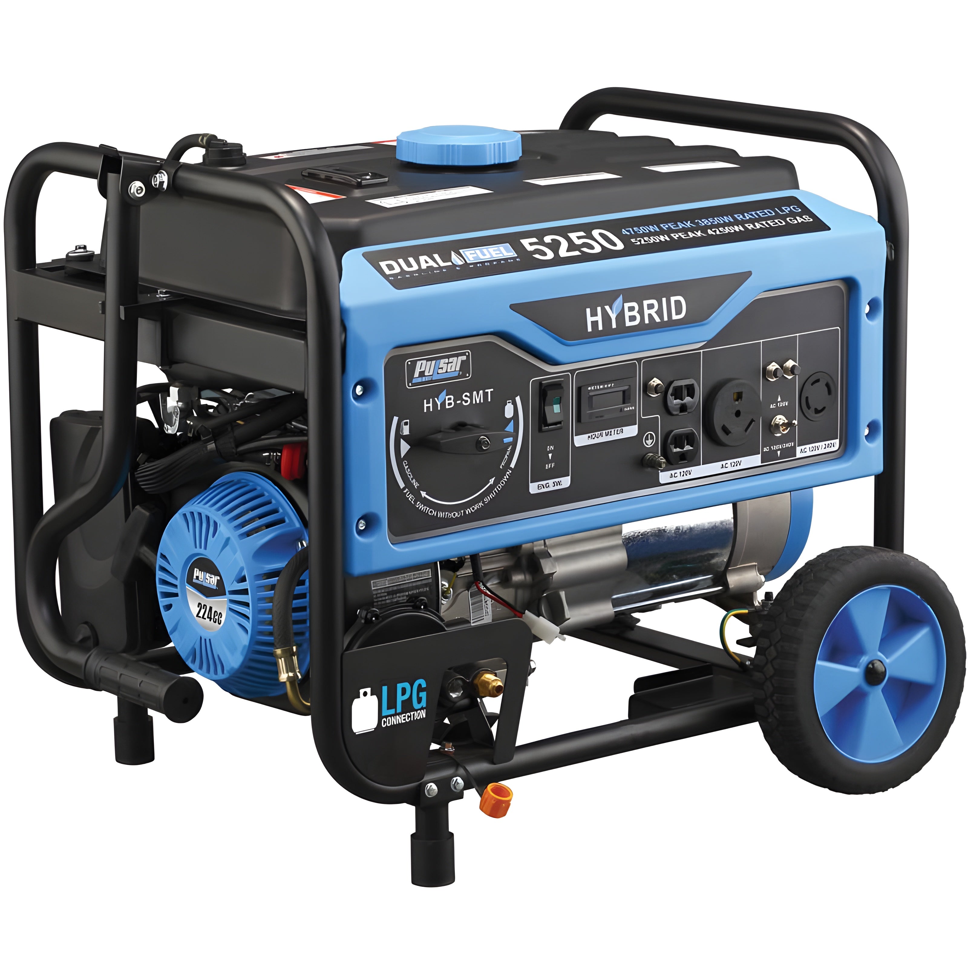 Pulsar PG5250B 5,250 Peak Watt Dual-Fuel Generator - PowerGen USA - PG5250B