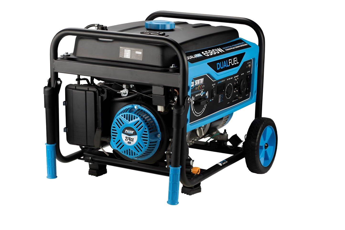 Pulsar PG6580BCO  6,580-Watt Dual-Fuel Generator with CO Alert - PowerGen USA - PG6580BCO