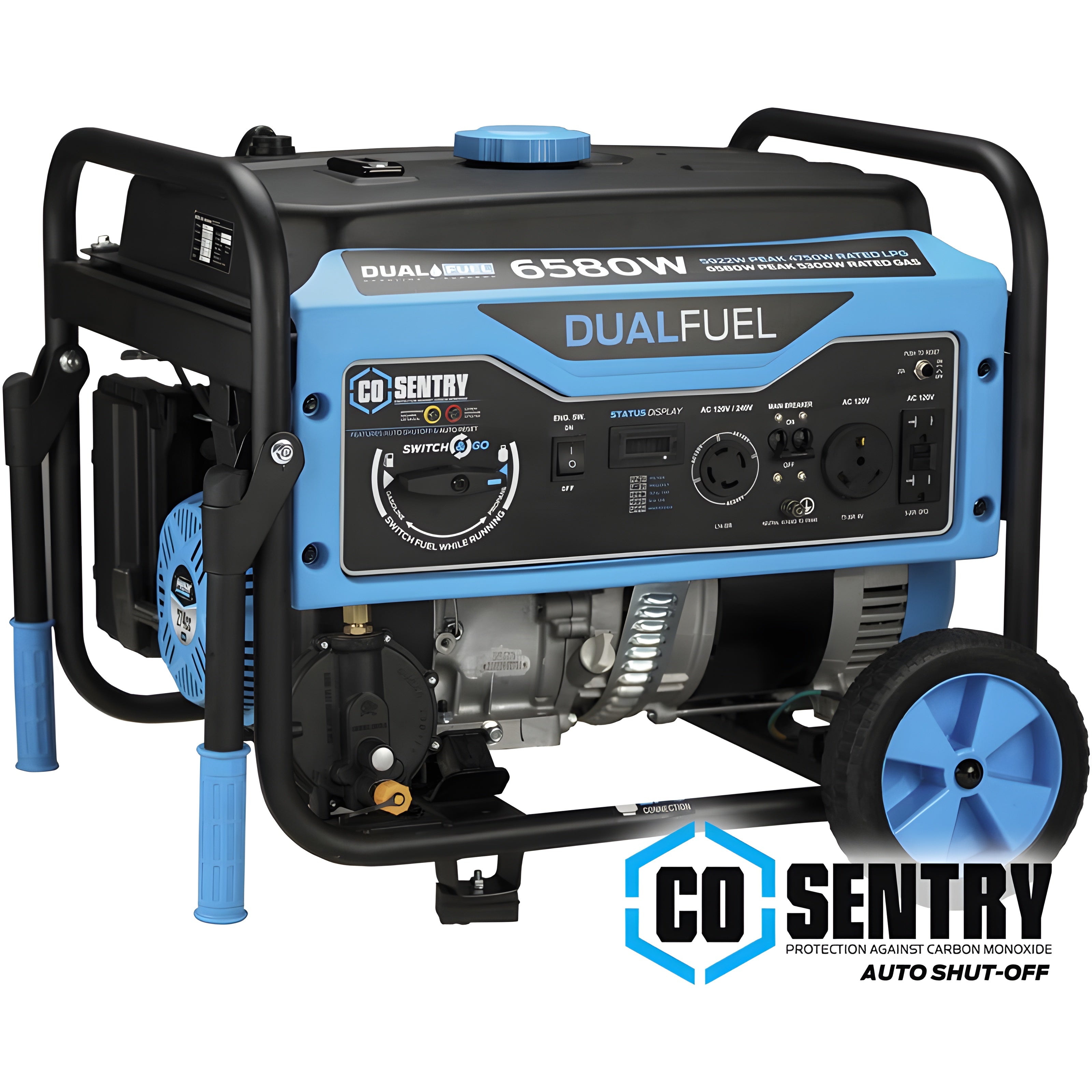 Pulsar PG6580BCO  6,580-Watt Dual-Fuel Generator with CO Alert - PowerGen USA - PG6580BCO