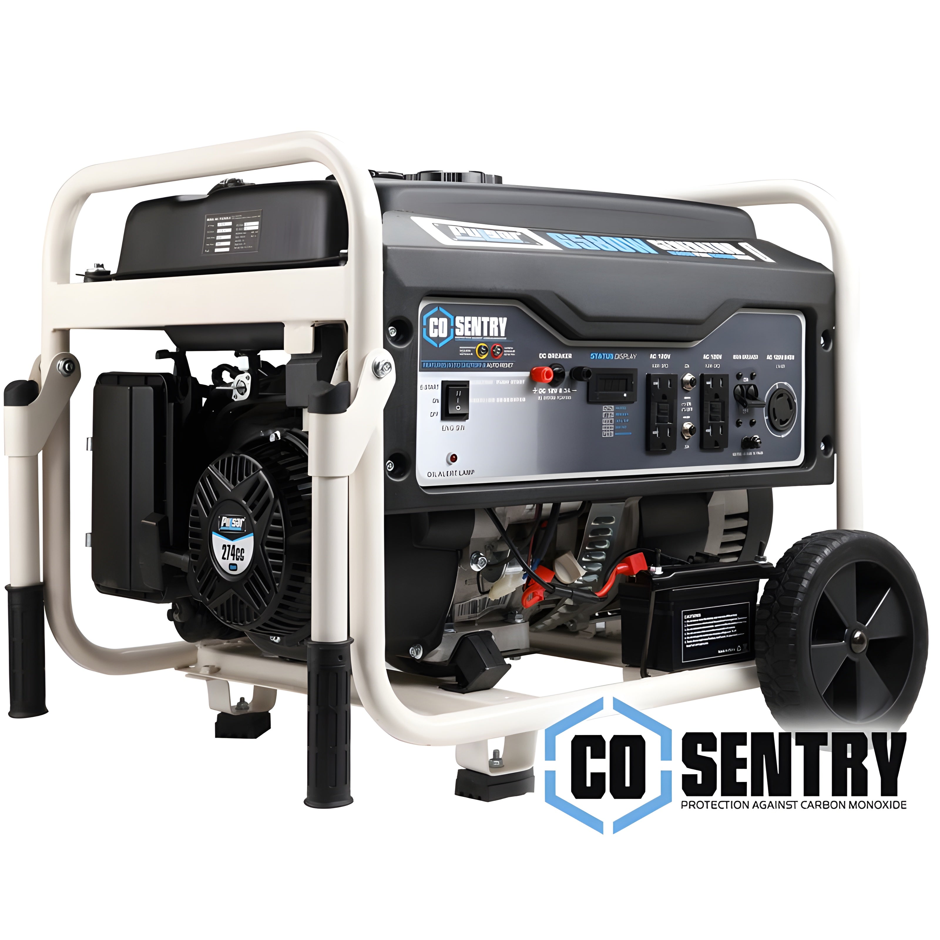 Pulsar PG6580ECO 6,580-Watt Gasoline Powered Generator with CO Shutdown Sensor - PowerGen USA - PG6580ECO