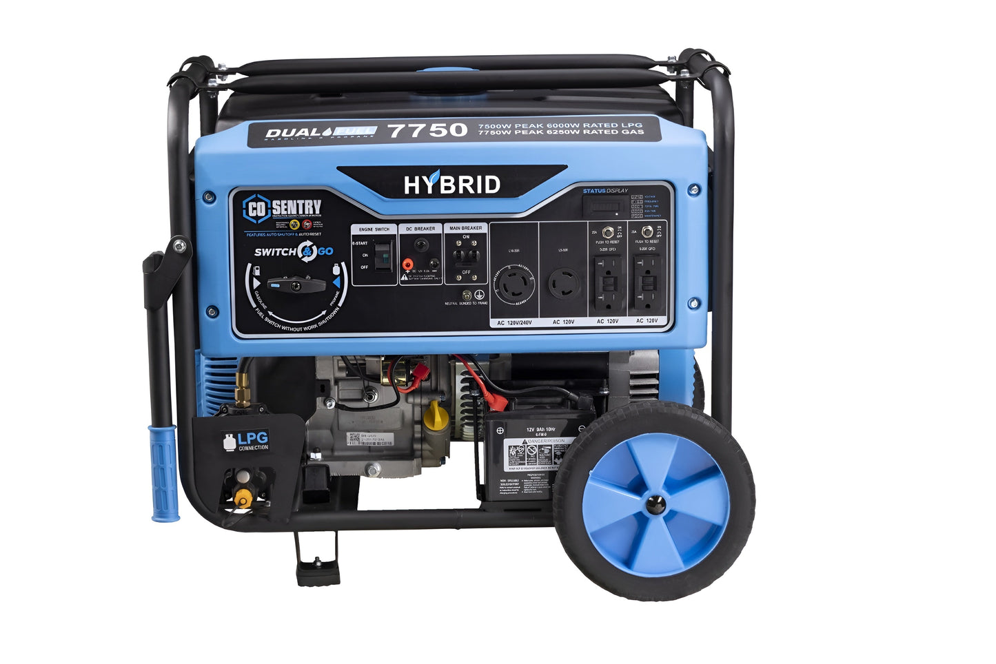 Pulsar PG7750BCO 7,750-Watt Dual-Fuel Generator with CO Alert - PowerGen USA - PG7750BCO