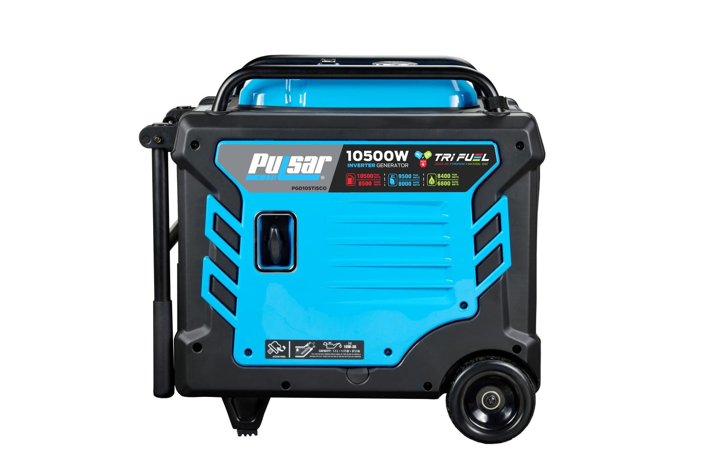 Pulsar PGD105TiSCO 10,500-Watt Tri-Fuel Portable Inverter Generator with CO Sentry - PowerGen USA - PGD105TiSCO