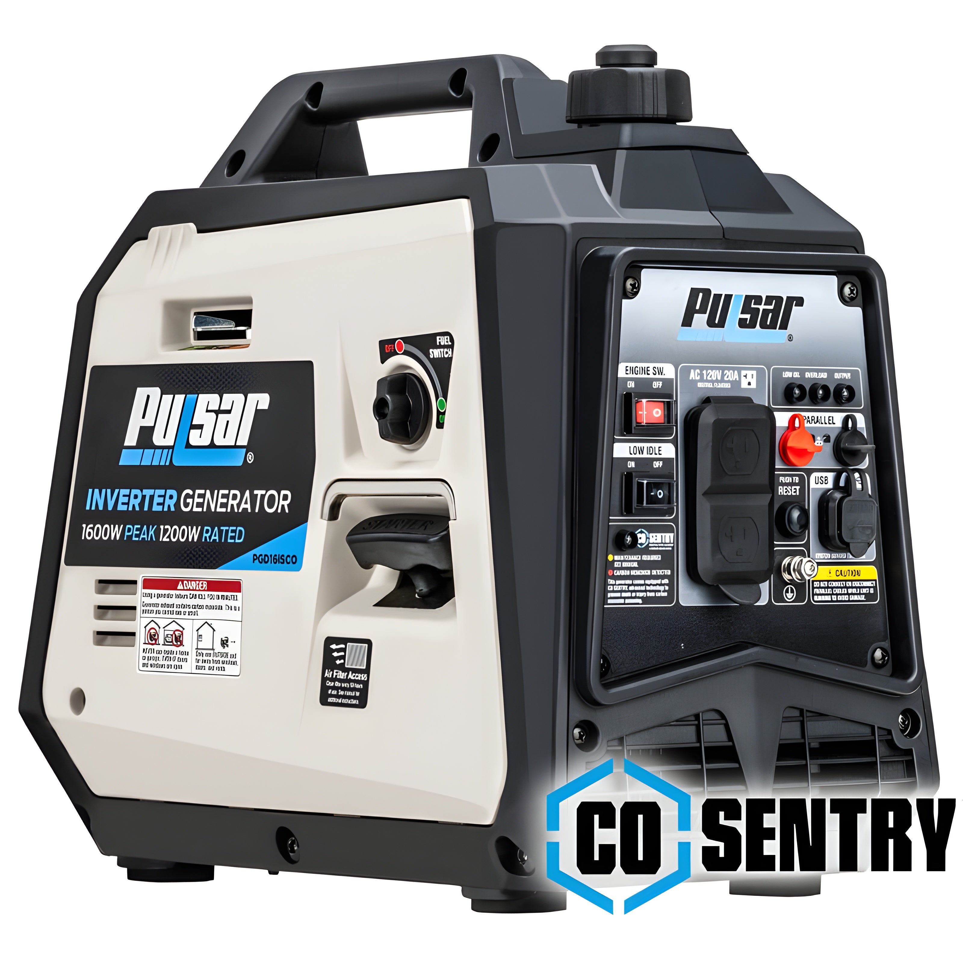 Pulsar PGD16iSCO 1,600-Watt Inverter Generator with CO Sensor - PowerGen USA - PGD16iSCO