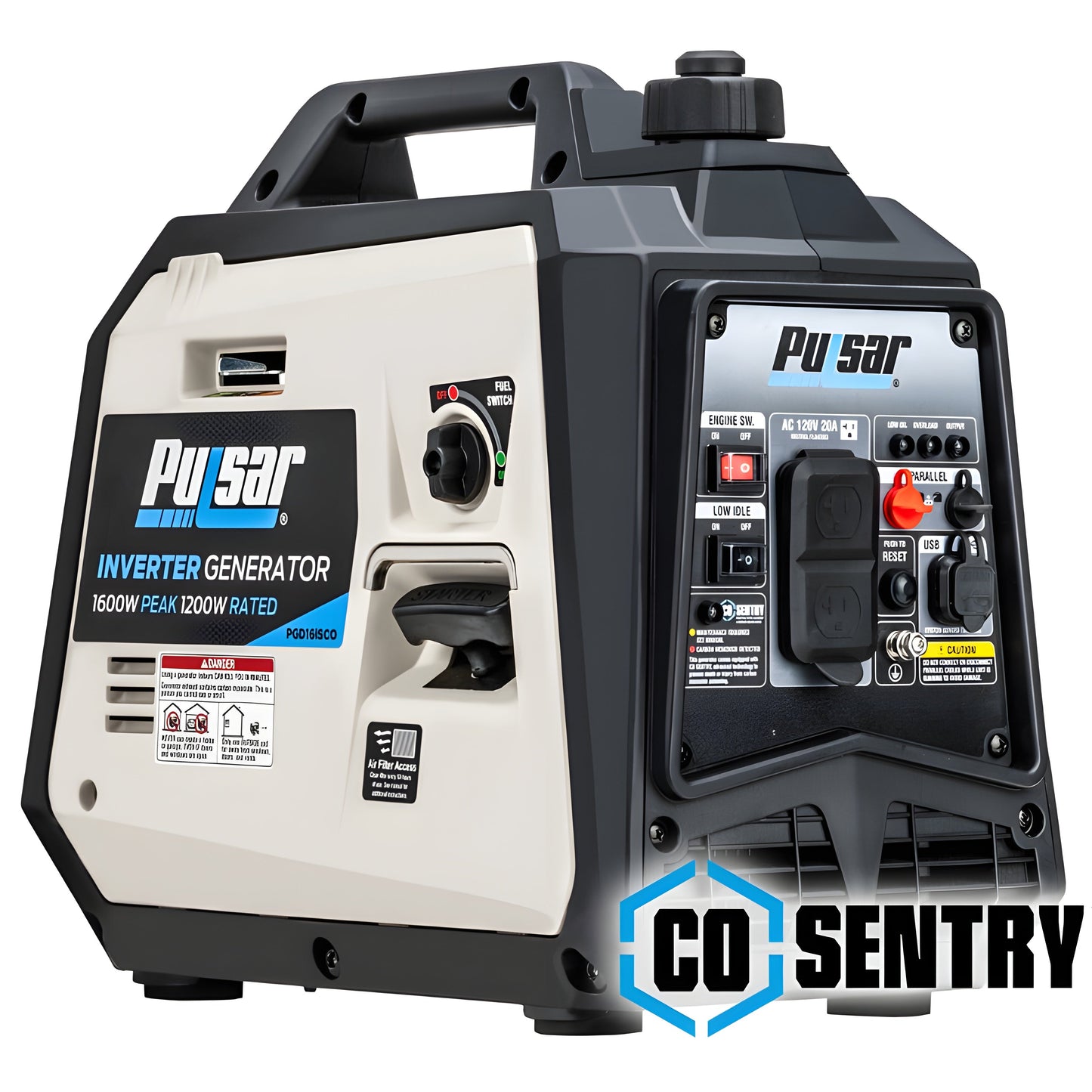 Pulsar PGD16iSCO 1,600-Watt Inverter Generator with CO Sensor - PowerGen USA - PGD16iSCO