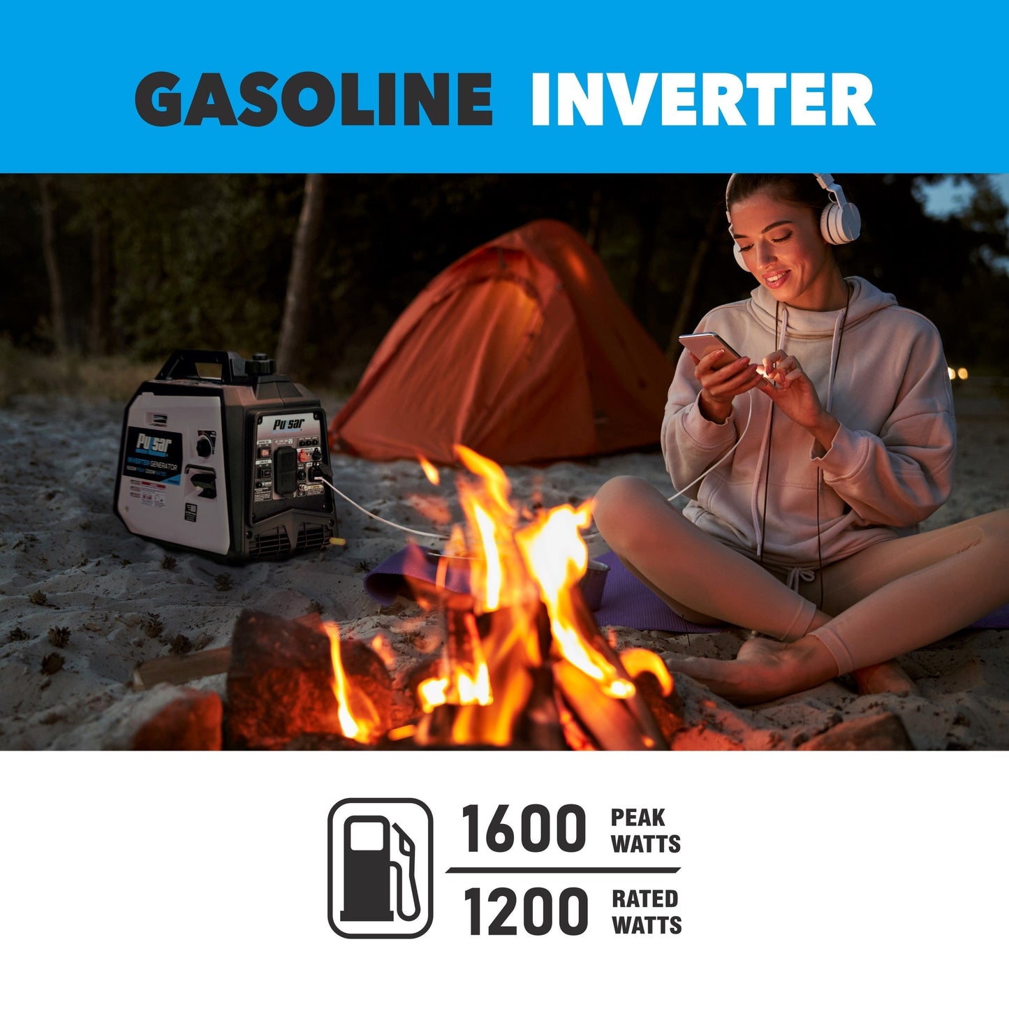 Pulsar PGD16iSCO 1,600-Watt Inverter Generator with CO Sensor - PowerGen USA - PGD16iSCO