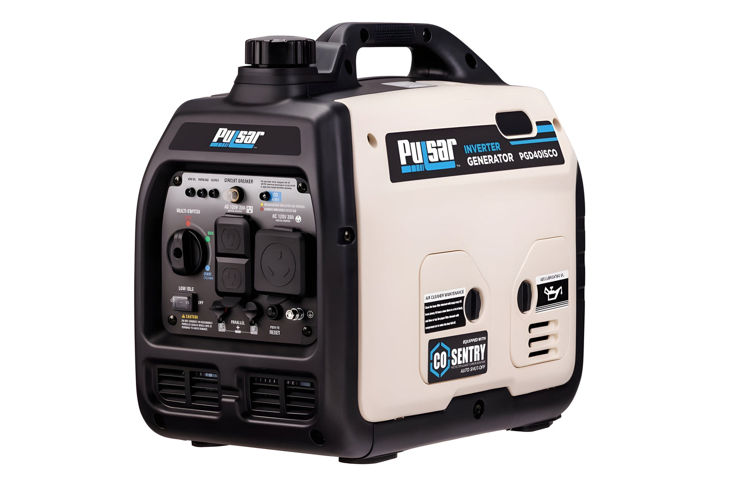 Pulsar PGD40ISCO 4000W Super Quiet Inverter Gasoline Powered Generator with Recoil Start and CO Shutdown - PowerGen USA - PGD40iSCO