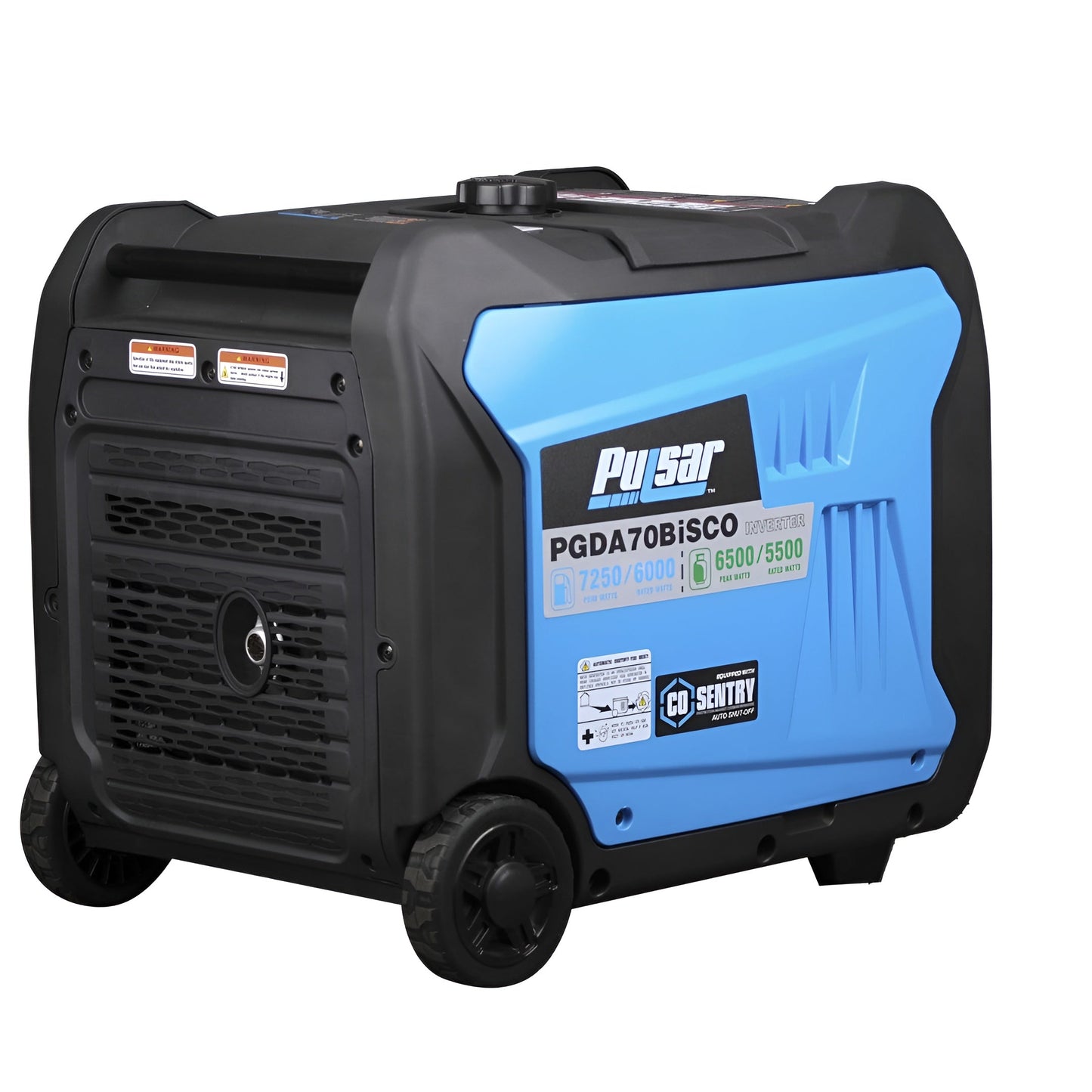 Pulsar PGDA70BISCO 7,250-Watt Super Quiet Dual-Fuel Inverter Generator with CO Alert and Remote Start - PowerGen USA - PGDA70BISCO
