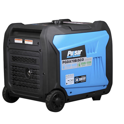 Pulsar PGDA70BISCO 7,250-Watt Super Quiet Dual-Fuel Inverter Generator with CO Alert and Remote Start - PowerGen USA - PGDA70BISCO