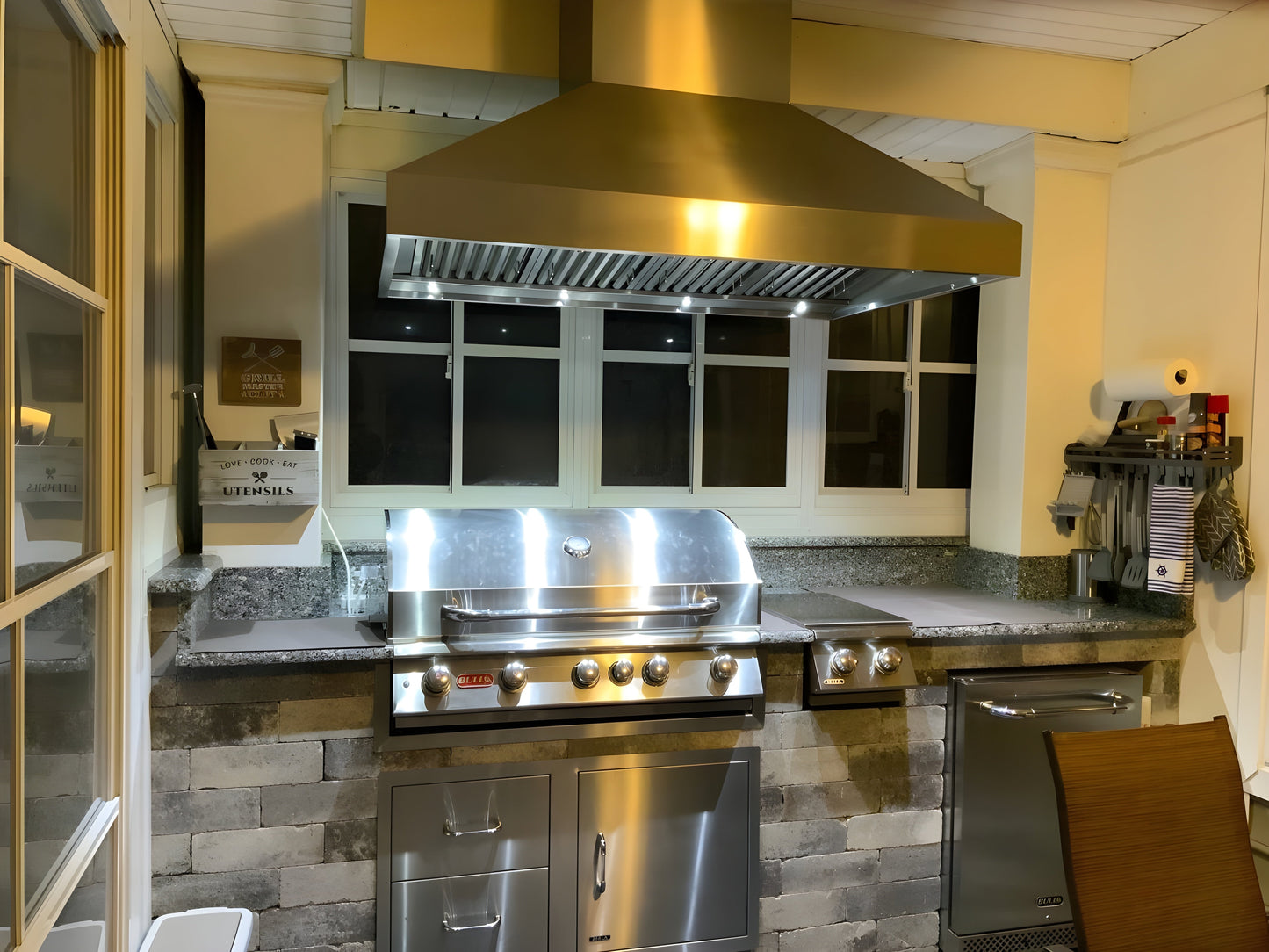 Proline BBQ Island Range hood, 2000 CFM, Thick 304 Stainless Steel - PLGI BBQ.ULTRA Island 48