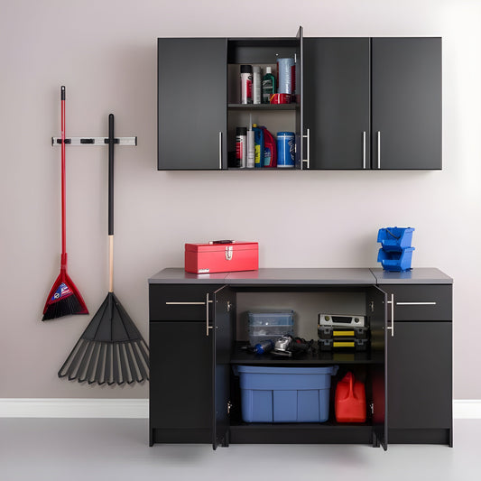 Prepac Elite 64" 5 Piece Storage Cabinet Set B - Available in 2 Colors - BRSX-1011-5M