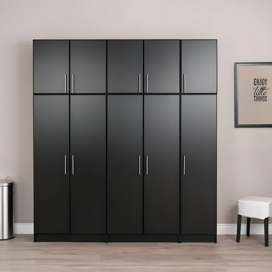 Prepac Elite 80" 6 Piece Storage Cabinet Set C - Available in 2 Colors - BRSX-1012-6M