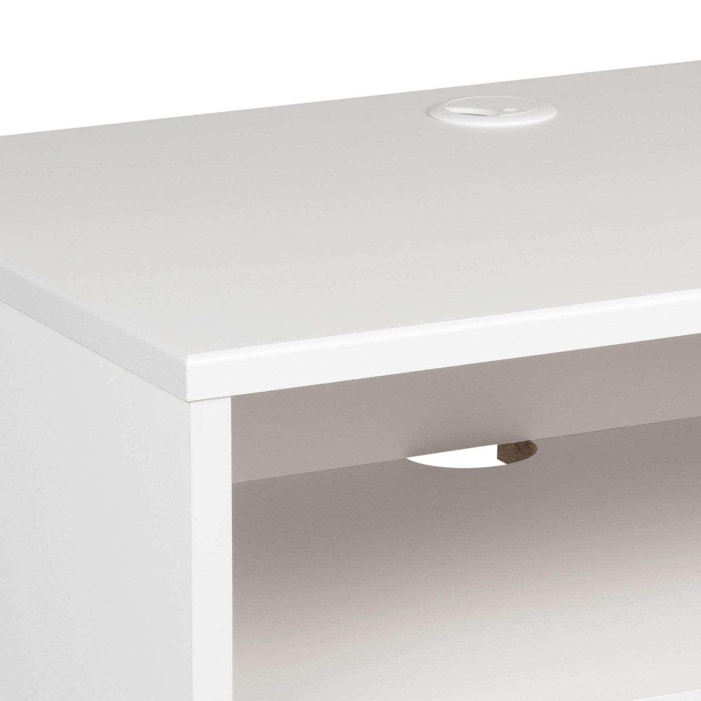Prepac Floating 4 Drawer Dresser and 1 Drawer Nightstand Set in White - WRBW-1401-2M