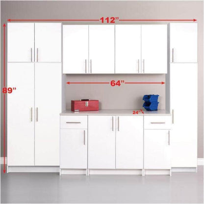 Prepac Elite 112" 9 Piece Storage Cabinet Set A - Available in 2 Colors - BRSX-1010-9M