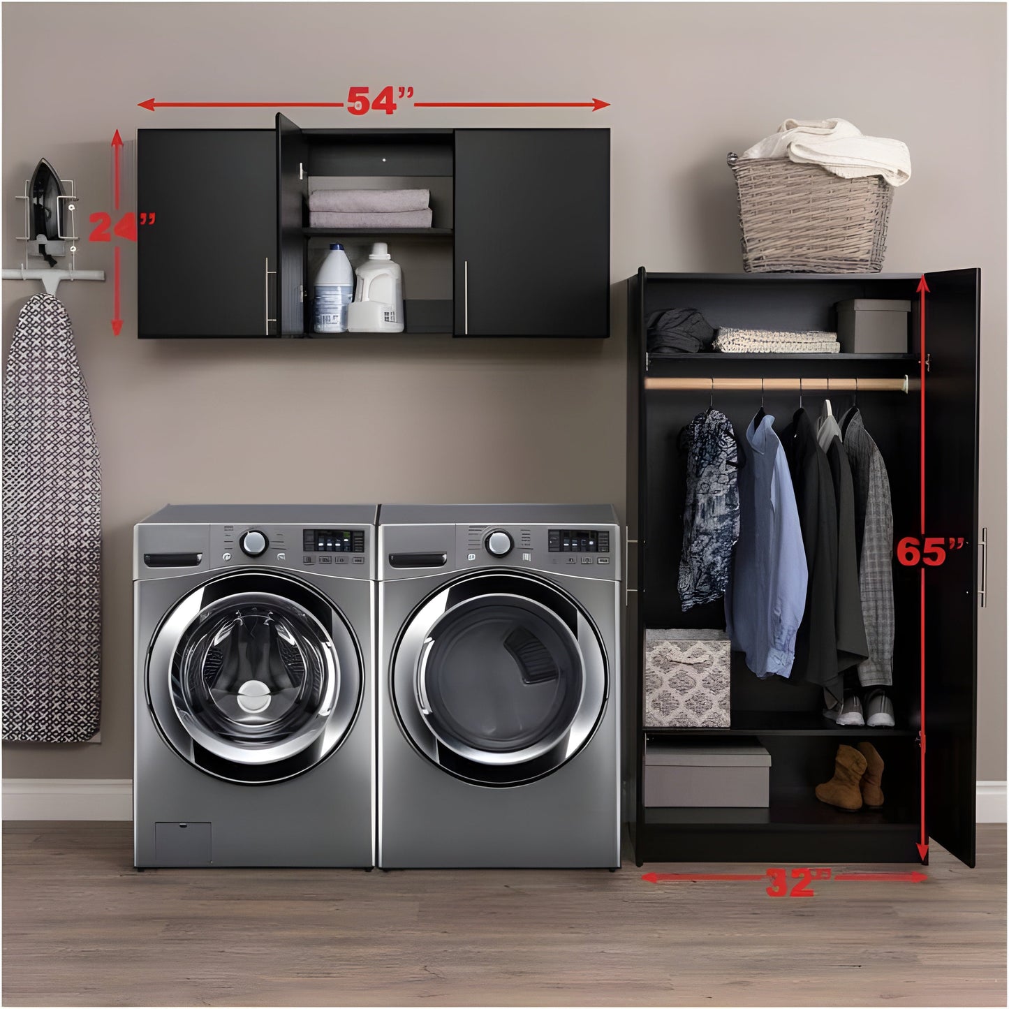 Prepac Elite 86" 2 Piece Storage Cabinet Set E - Available in 3 Colors - BRSX-1014-2M