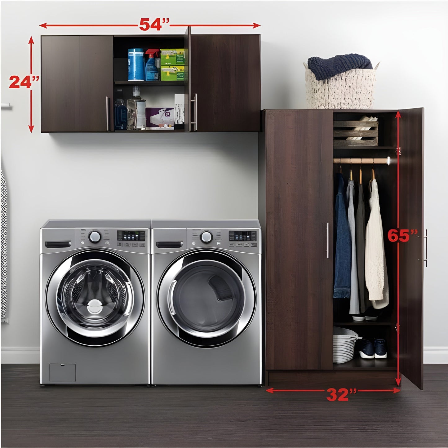 Prepac Elite 86" 2 Piece Storage Cabinet Set E - Available in 3 Colors - BRSX-1014-2M