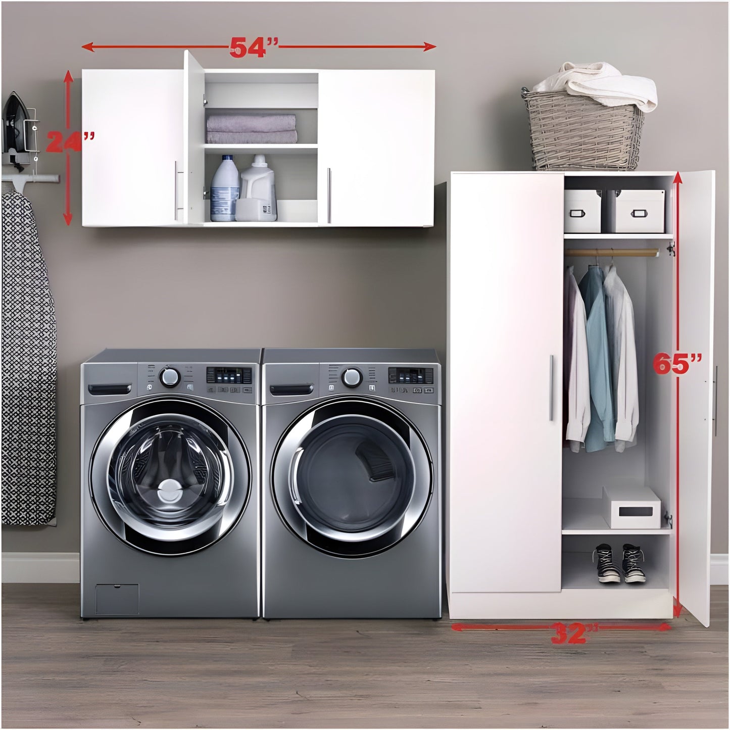 Prepac Elite 86" 2 Piece Storage Cabinet Set E - Available in 3 Colors - BRSX-1014-2M
