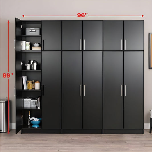 Prepac Elite 96" 6 Piece Storage Cabinet Set D - Available in 4 Colors - BRSX-1013-6M