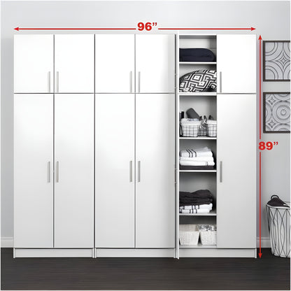 Prepac Elite 96" 6 Piece Storage Cabinet Set D - Available in 4 Colors - BRSX-1013-6M