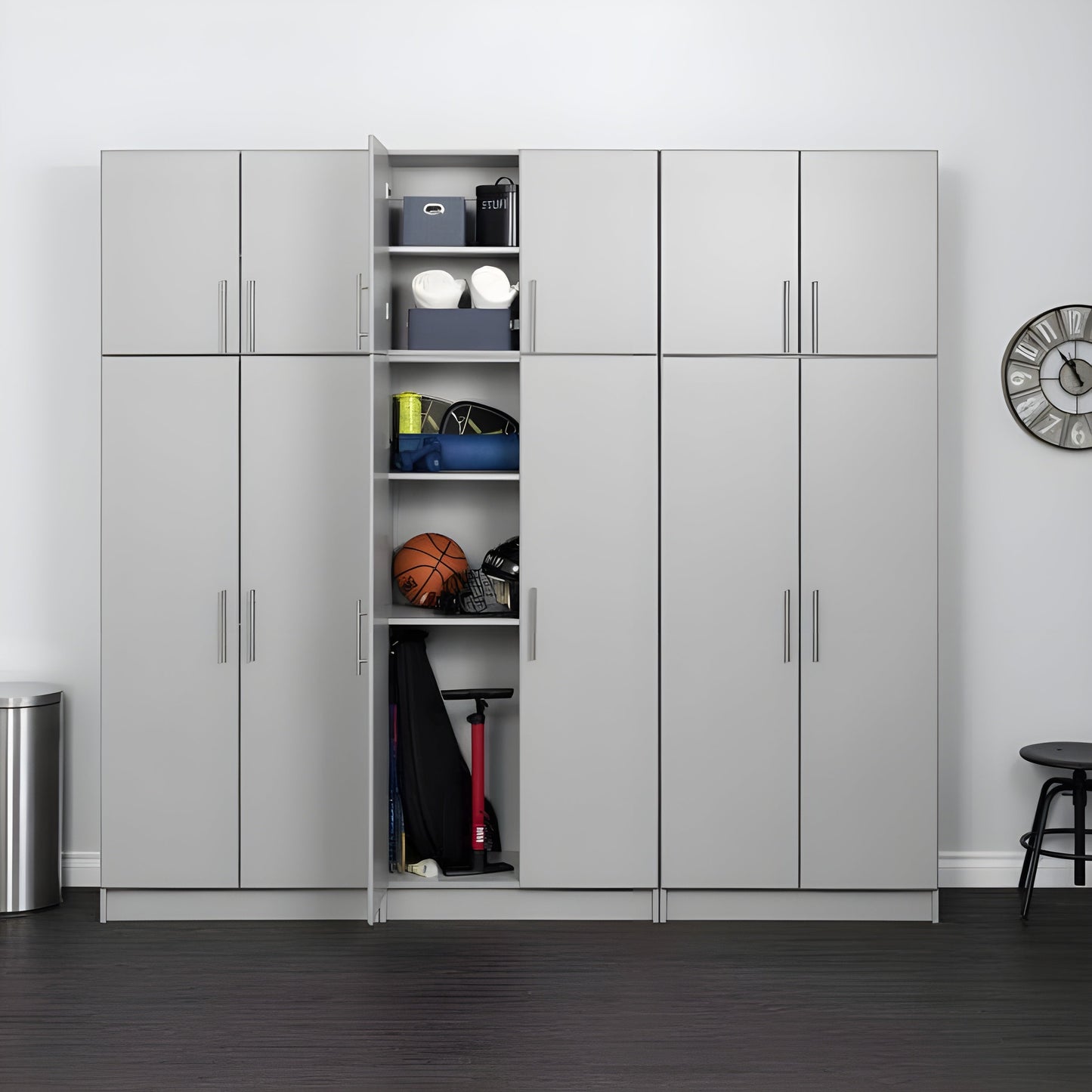 Prepac Elite 96" 6 Piece Storage Cabinet Set D - Available in 4 Colors - BRSX-1013-6M
