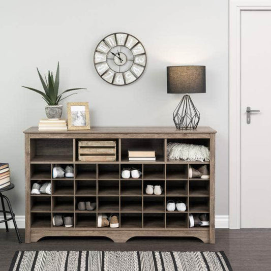Prepac 60" Shoe Cubby Console - Available in 2 Colors - DUSG-0014-1