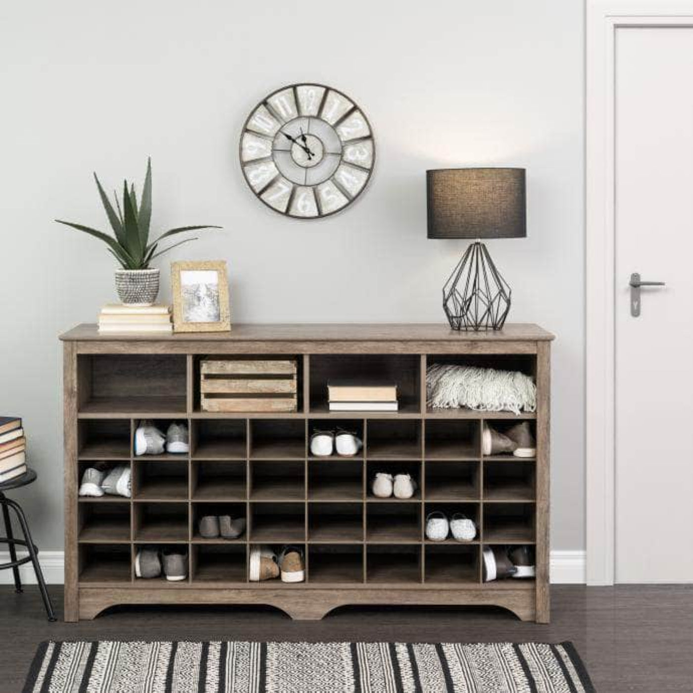Prepac 60" Shoe Cubby Console - Available in 2 Colors - DUSG-0014-1