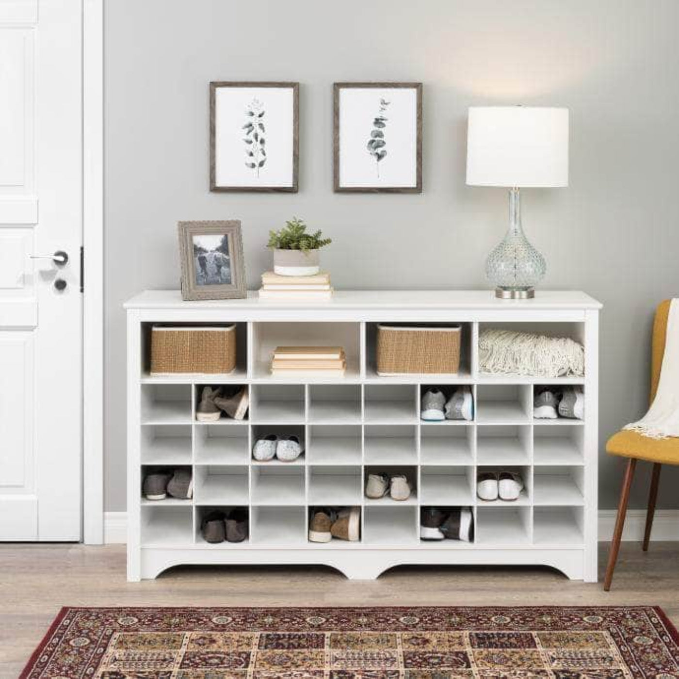 Prepac 60" Shoe Cubby Console - Available in 2 Colors - DUSG-0014-1