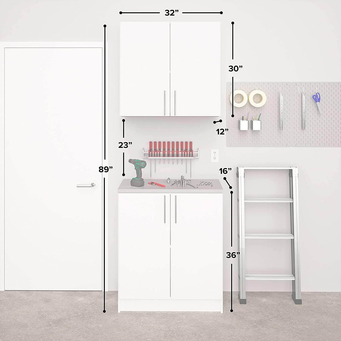 Prepac Elite 2 Piece Storage Set H - Available in 2 Colors - BRSX-1017-2M