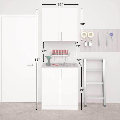 Prepac Elite 2 Piece Storage Set H - Available in 2 Colors - BRSX-1017-2M