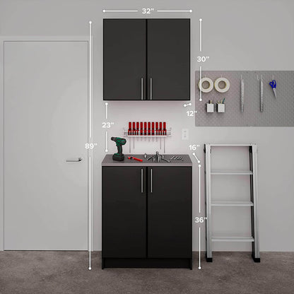 Prepac Elite 2 Piece Storage Set H - Available in 2 Colors - BRSX-1017-2M