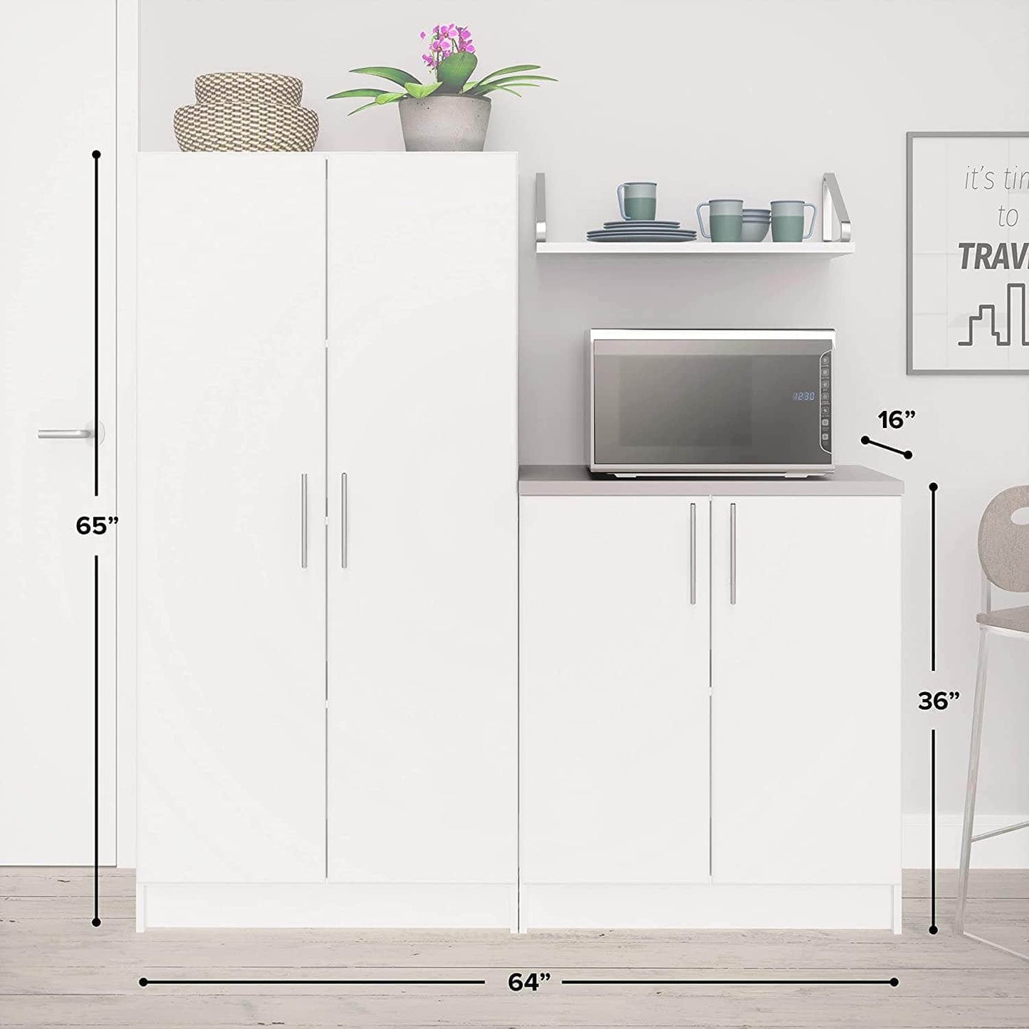 Prepac Elite 2 Piece Storage Set J - Available in 2 Colors - BRSX-1019-2M