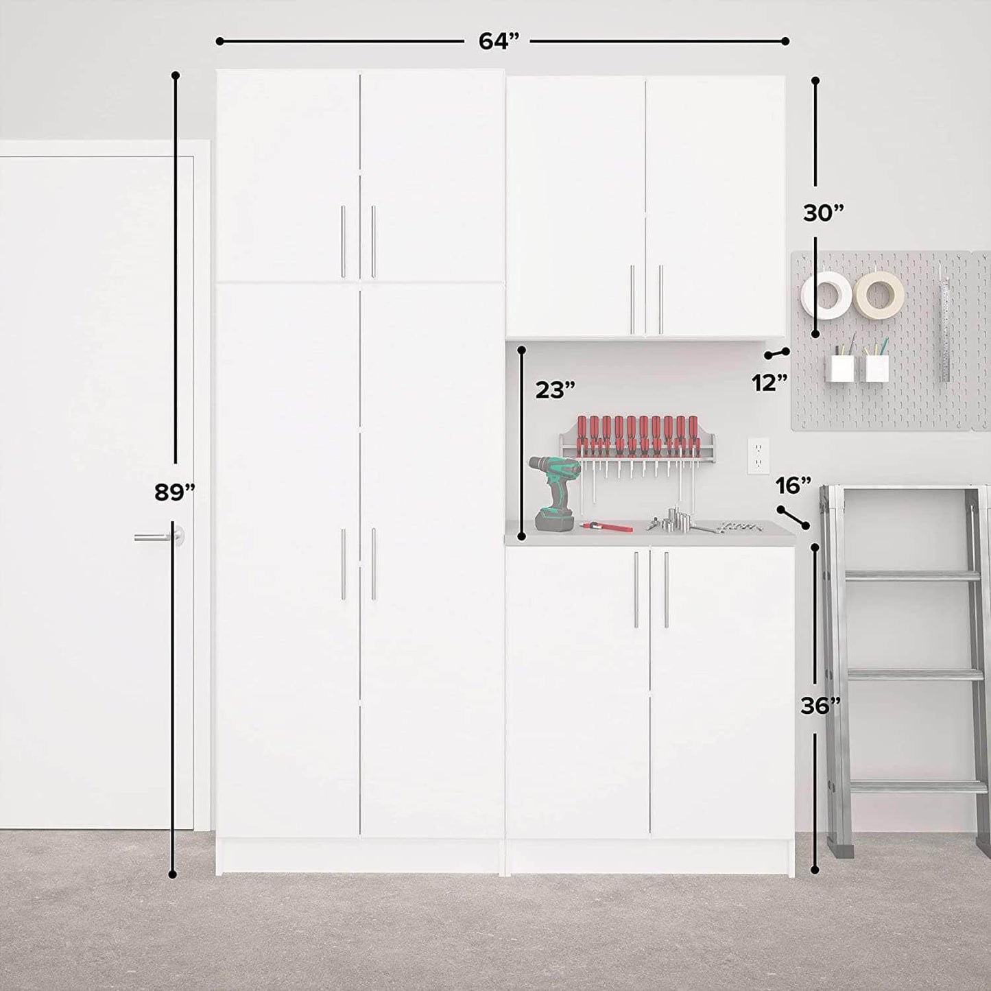 Prepac Elite 4 Piece Storage Set F - Available in 2 Colors - BRSX-1015-4M