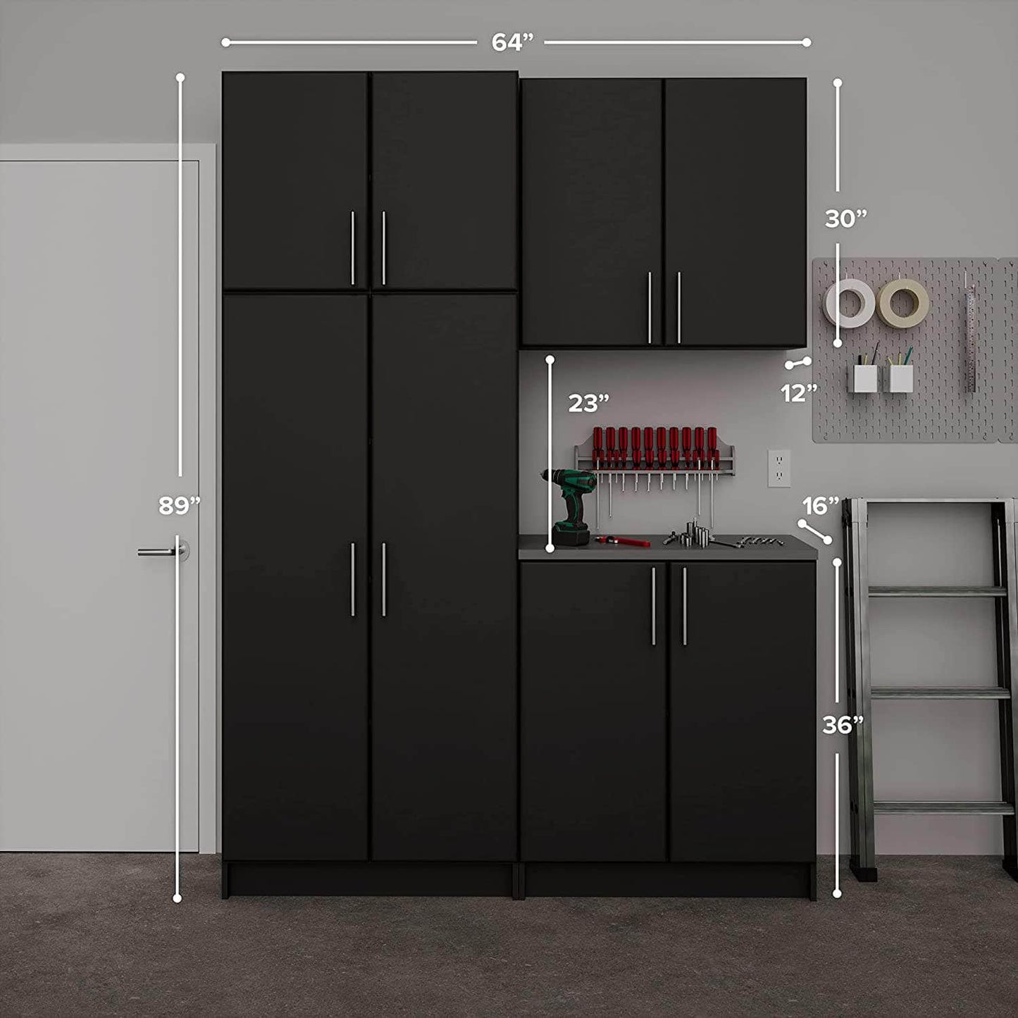 Prepac Elite 4 Piece Storage Set F - Available in 2 Colors - BRSX-1015-4M