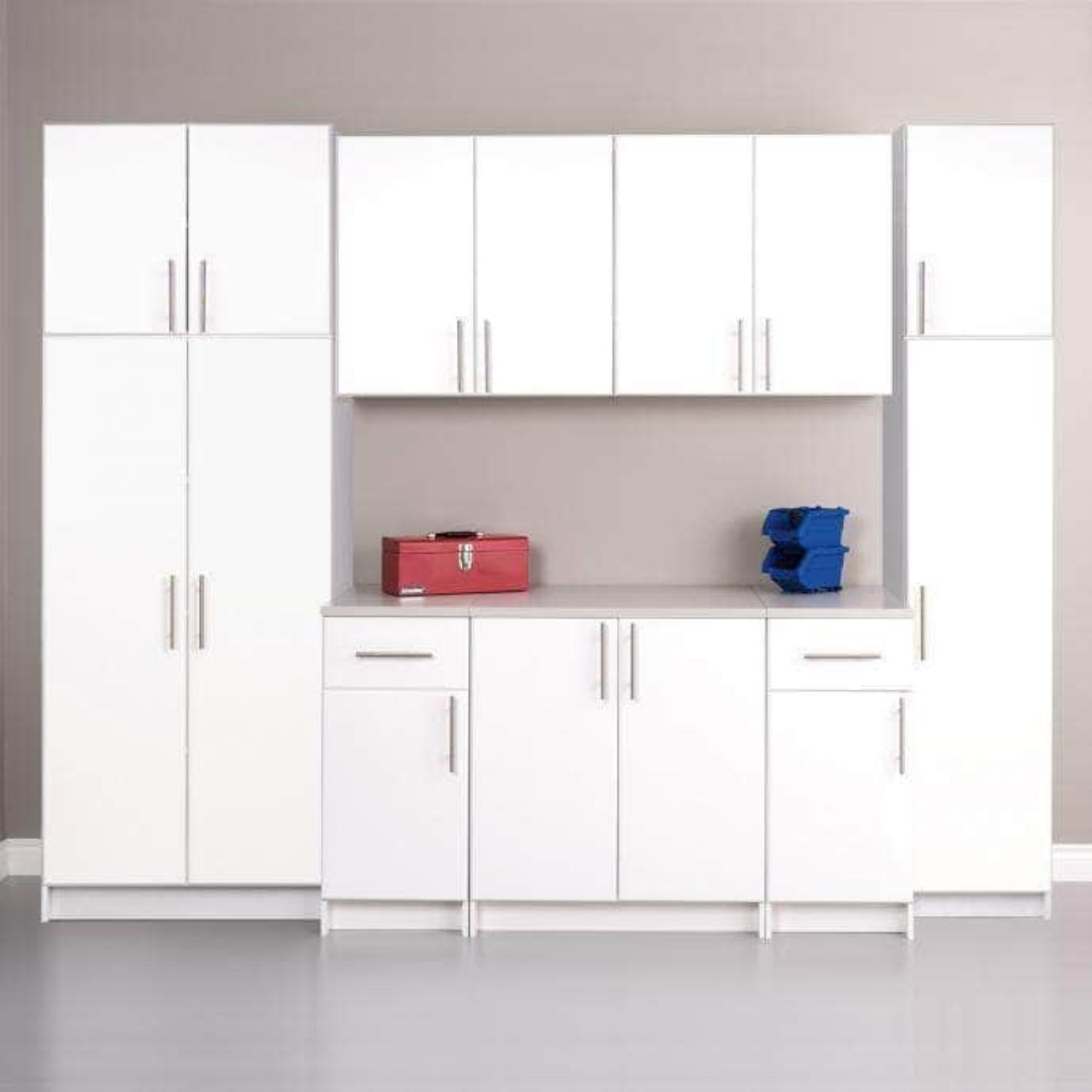 Prepac Elite 112" 9 Piece Storage Cabinet Set A - Available in 2 Colors - BRSX-1010-9M