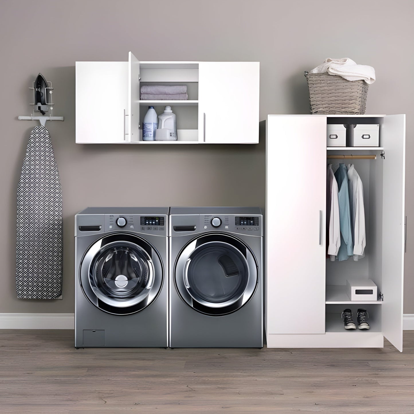 Prepac Elite 86" 2 Piece Storage Cabinet Set E - Available in 3 Colors - BRSX-1014-2M