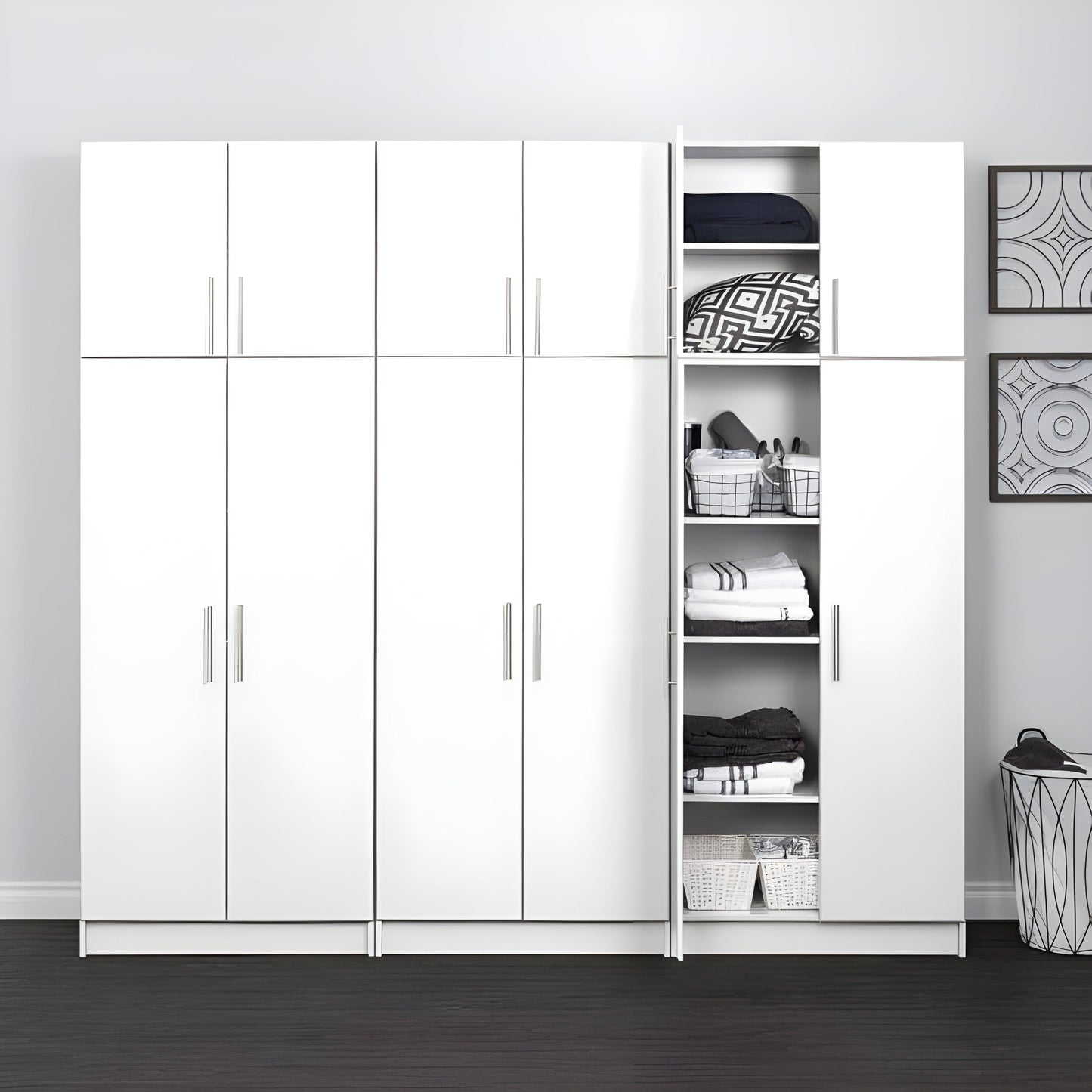 Prepac Elite 96" 6 Piece Storage Cabinet Set D - Available in 4 Colors - BRSX-1013-6M