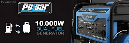 Pulsar PG10000B16- 10,000W Dual Fuel Portable Generator with Switch & Go Capability - PowerGen USA