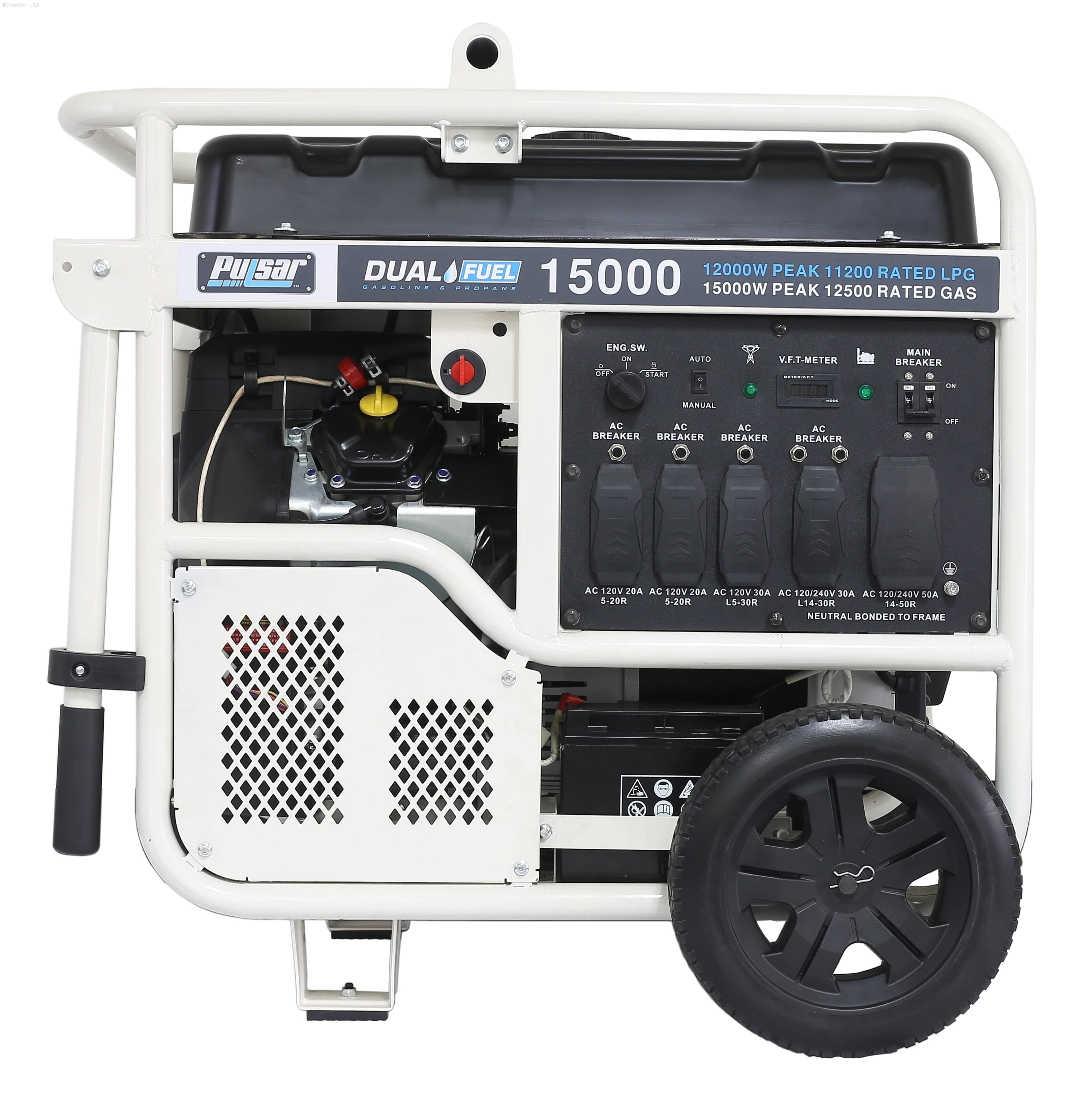 Pulsar PG15KVTWB-15,000W Dual Fuel Portable Generator PowerGen USA - PG15KVTWB