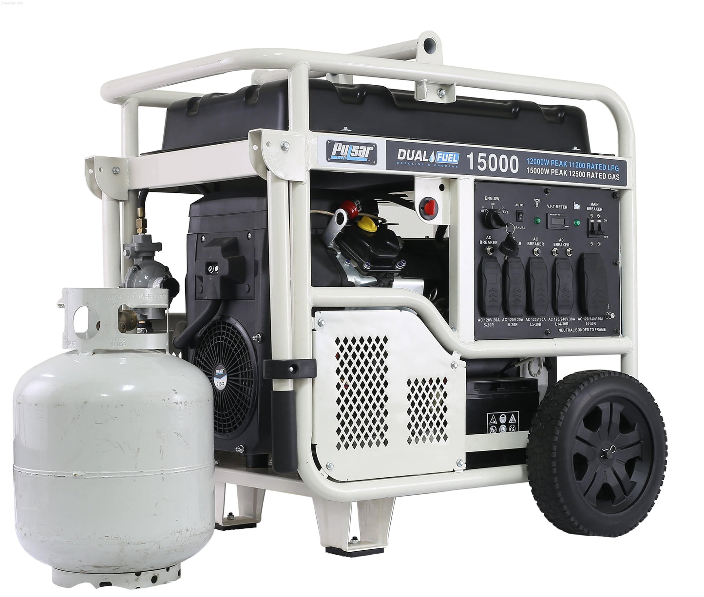 Pulsar PG15KVTWB-15,000W Dual Fuel Portable Generator PowerGen USA - PG15KVTWB