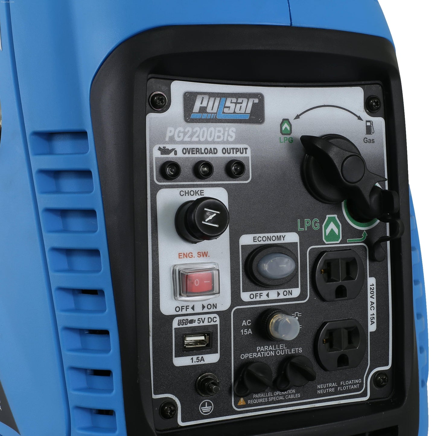 Pulsar PG2200BiS-DUAL-Fuel Inverter 2200W Generator RATED 1800W, Carb Approved - PowerGen USA - PG2200BiS