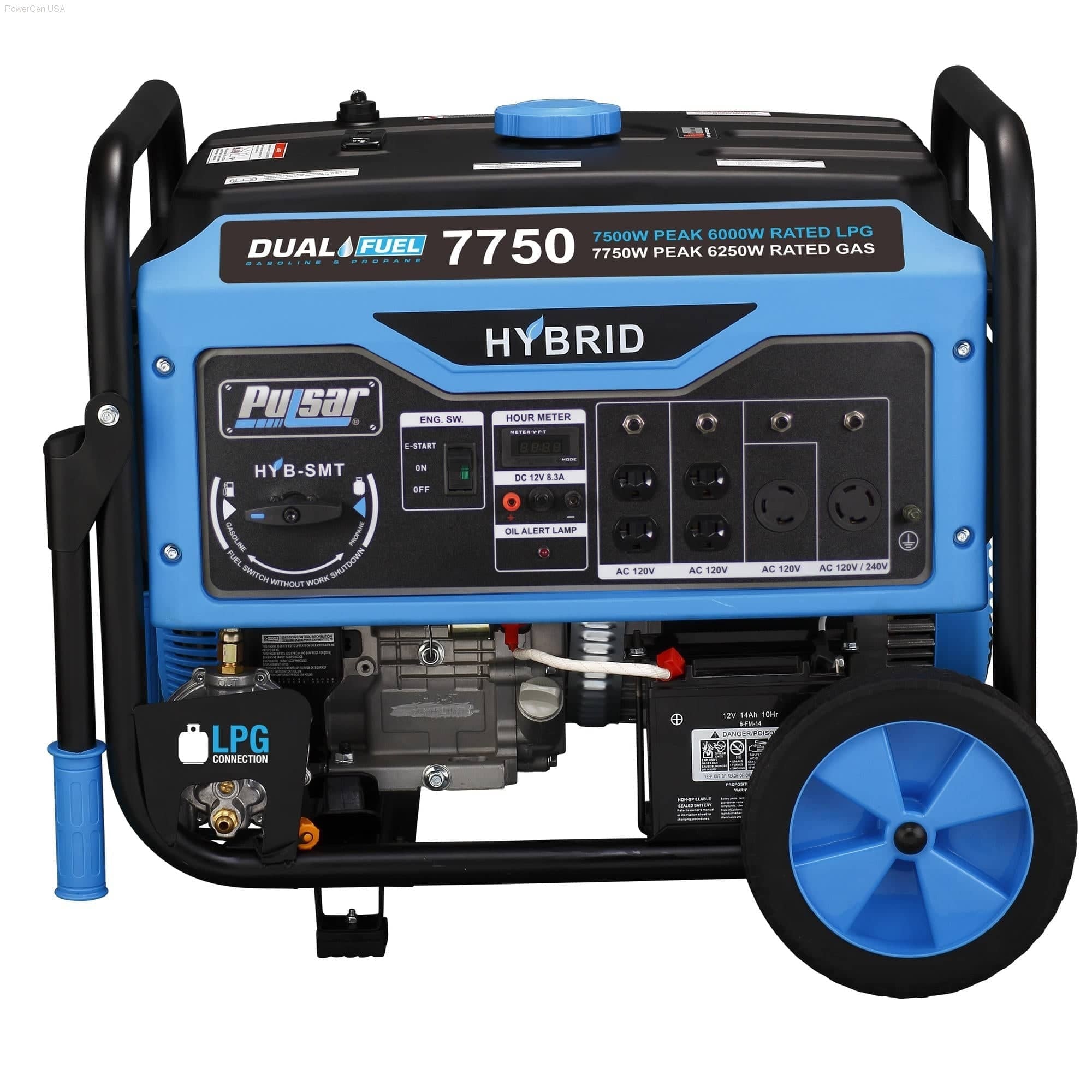 Pulsar PG7750B- Dual Fuel Generator with Switch & Go Capability - PowerGen USA - PG7750B